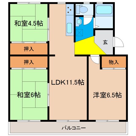 鈴蘭台ハウス　４号棟の物件間取画像